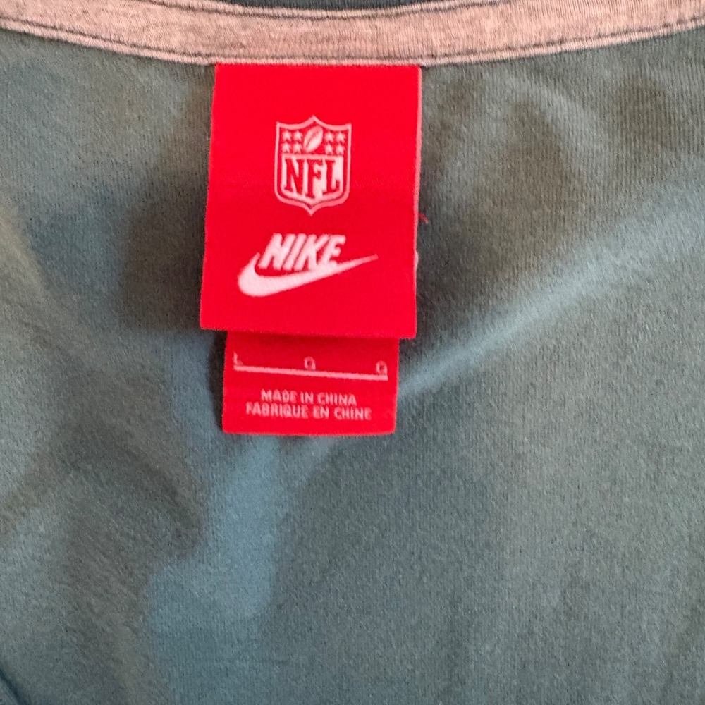NFL Nike Womens Large Philadelphia Eagles V Neck Short Sleeve Green - Picture 3 of 9